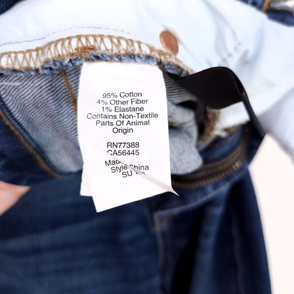 Madewell 11" High Rise Crop Flare Jeans 26 Women Raw Hem Fray Distress Whiskered - Picture 14 of 15